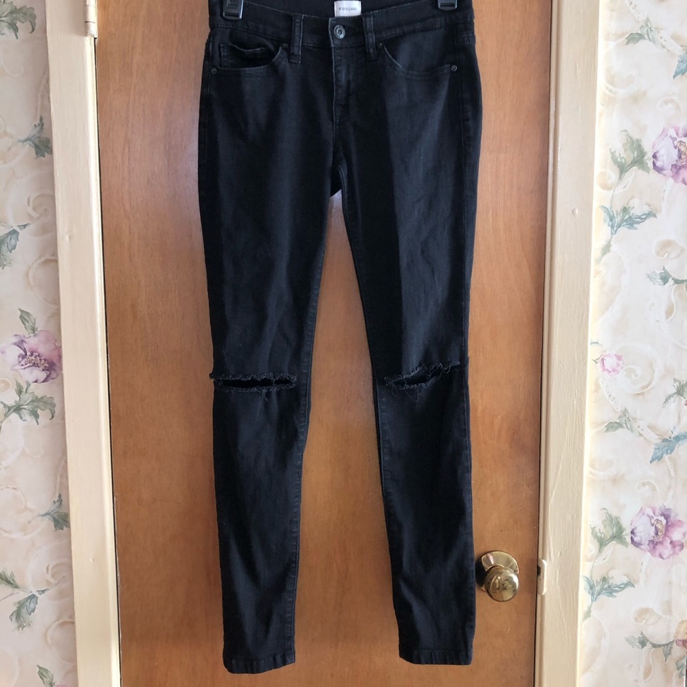 Black knee rip jeans size 3